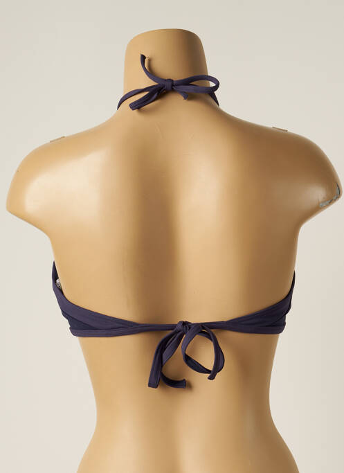 Sutien de costum de baie închidere cu legături de legat top bentiță albastru IODUS femme