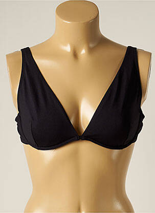 Sutien de costum de baie elasticitate sutien cupe întregi cu decolteu înalt negru IODUS femeie
