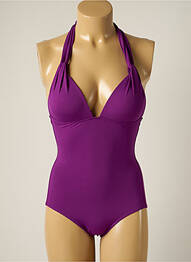 Costum de baie dintr-o singură piesă top triunghiuri top triunghiuri violet IODUS femeie