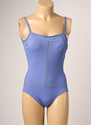 Costum de baie dintr-o singură piesă efect material satinat top sutien modelat violet IODUS femeie