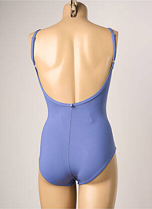 Costum de baie dintr-o singură piesă efect material satinat top sutien modelat violet IODUS femeie