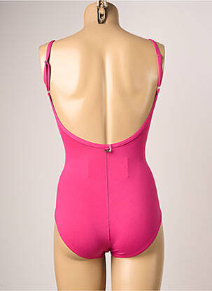 Costum de baie dintr-o singură piesă efect material satinat top sutien modelat roz IODUS femeie