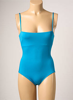 Costum de baie dintr-o singură piesă efect material satinat albastru IODUS femeie