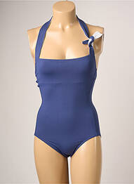 Costum de baie dintr-o singură piesă efect material satinat albastru IODUS femme