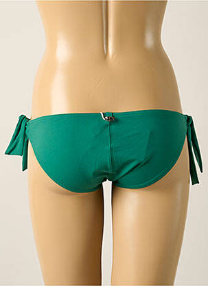 Chiloți de baie efect material satinat bikini verde IODUS femeie