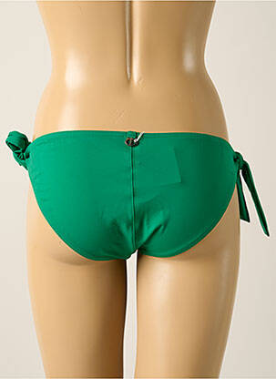 Chiloți de baie efect material satinat bikini verde IODUS femeie