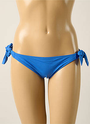 Chiloți de baie efect material satinat bikini albastru IODUS femme