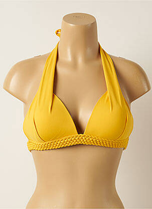 Sutien de costum de baie elasticitate top sutien push-up galben IODUS femeie