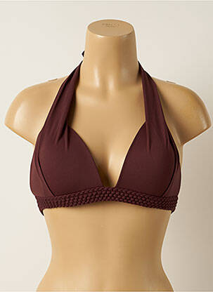 Sutien de costum de baie elasticitate top sutien push-up maro IODUS femeie