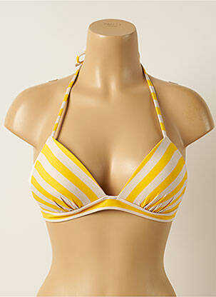 Sutien de costum de baie închidere cu legături de legat top sutien push-up galben IODUS femeie