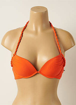 Sutien de costum de baie bretele elastice reglabile top sutien push-up portocalie IODUS femeie