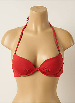 Sutien de costum de baie bretele elastice reglabile top sutien push-up roșu IODUS femeie