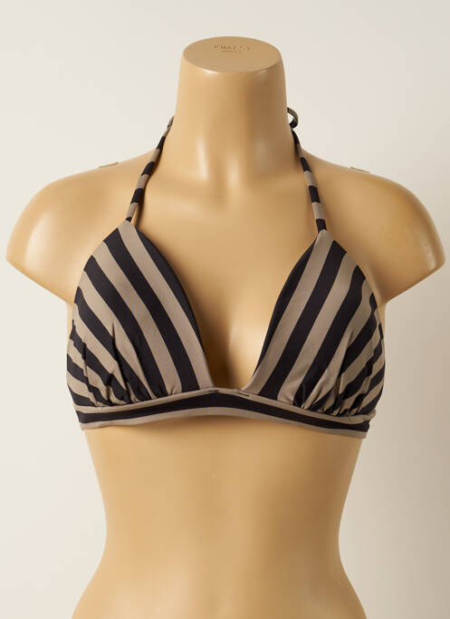 Sutien de costum de baie închidere cu legături de legat top triunghiuri gri IODUS femme