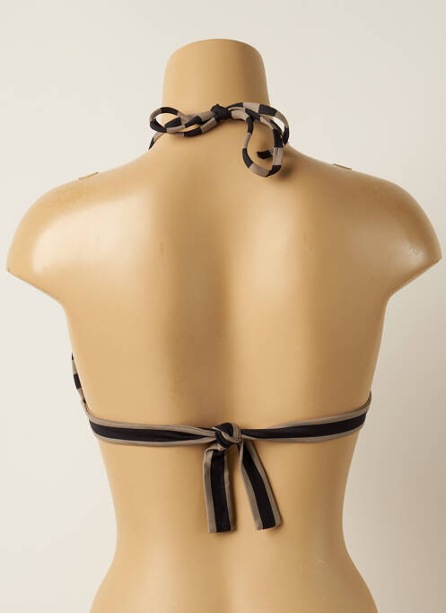 Sutien de costum de baie închidere cu legături de legat top triunghiuri gri IODUS femme