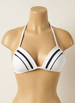 Sutien de costum de baie închidere cu legături de legat top sutien push-up alb IODUS femeie