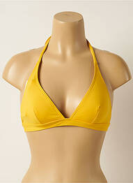 Sutien de costum de baie închidere cu legături de legat top triunghiuri galben IODUS femme