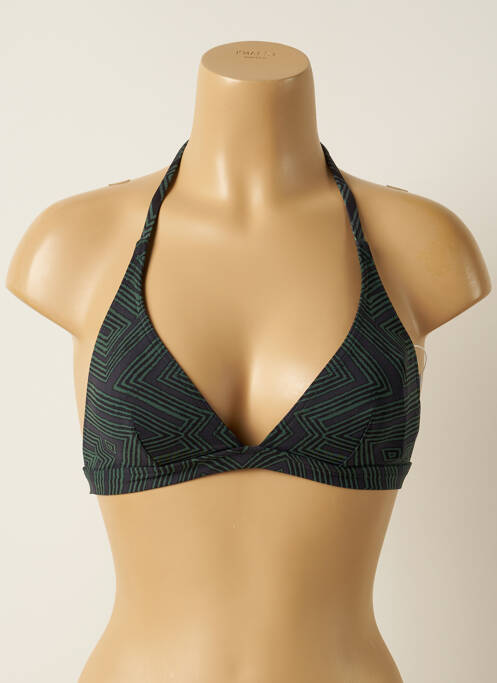 Sutien de costum de baie închidere cu legături de legat top triunghiuri verde IODUS femme