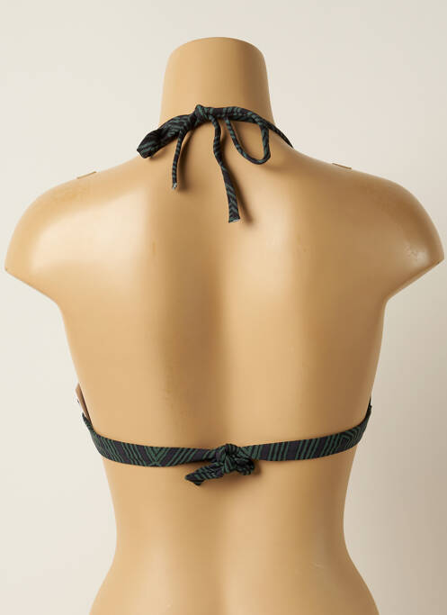 Sutien de costum de baie închidere cu legături de legat top triunghiuri verde IODUS femme