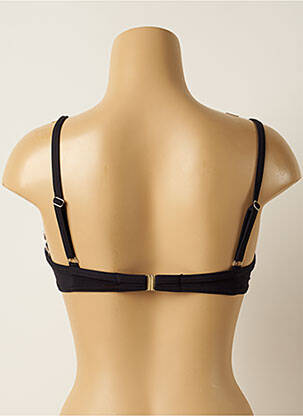 Sutien de costum de baie bretele elastice reglabile sutien balconet cu decolteu înalt negru IODUS femeie