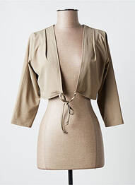 Bolero efect material satinat bej TELMAIL femme