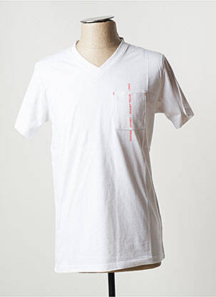 Tricou elasticitate mâneci scurte alb CAMBERABERO bărbat