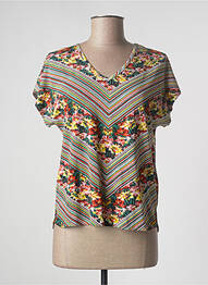 Top țesătură jersey mâneci scurte verde PRETTY VACANT femme