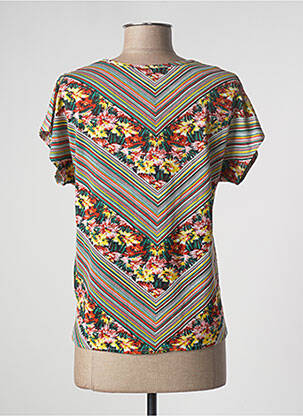 Top țesătură jersey mâneci scurte verde PRETTY VACANT femeie