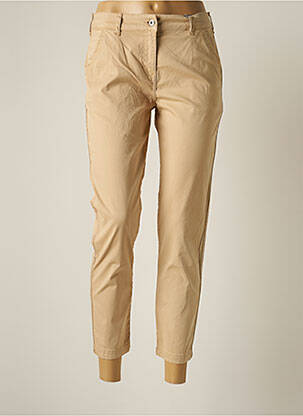 Pantalon 7/8 țesătură poplin mărime normală bej 7 SEASONS femeie
