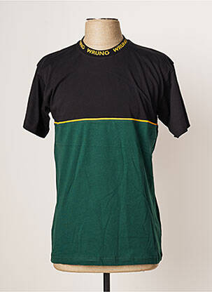 Tricou croială cambrată mâneci scurte verde WRUNG bărbat