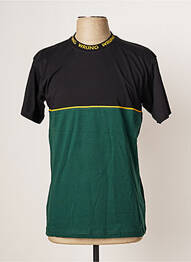 Tricou croială cambrată mâneci scurte verde WRUNG homme