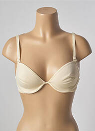 Sutien efect material satinat top sutien modelat bej BARBARA femeie