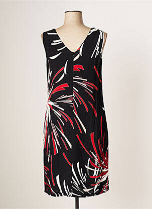 Rochie midi imprimeu fantezie fără mâneci negru MERI & ESCA femeie