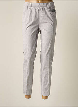Pantalon slim talie elastică mărime normală gri FRANK WALDER femeie