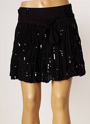 Fustă scurtă croială evazată negru SUNDRESS femeie