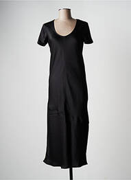 Rochie lungă mâneci scurte mâneci scurte negru IKKS femme