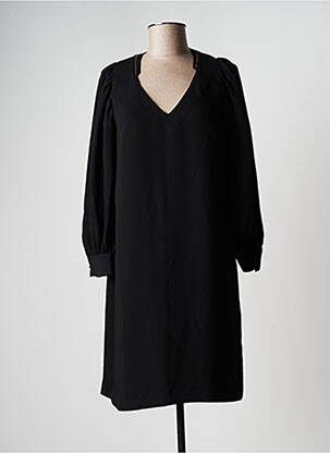 Rochie midi croială fluidă mâneci lungi negru IKKS femeie