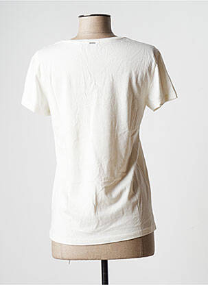 Tricou imprimeu fantezie mâneci scurte bej #127344 femeie