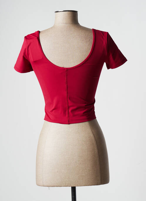 Top de baie efect material satinat roșu BANANA MOON femme