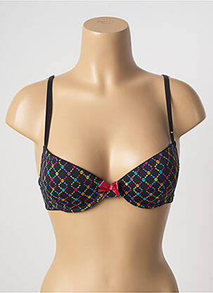 Sutien efect material satinat top sutien push-up negru INFLUX femeie