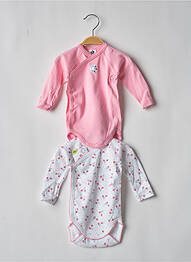 Body de lenjerie imprimeu fantezie roz MOTS D'ENFANTS fille