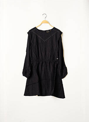 Rochie midi căptușeală mâneci lungi negru BECKARO fată