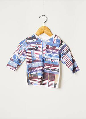 Tricou imprimeu fantezie mâneci lungi albastru 3 POMMES băiat