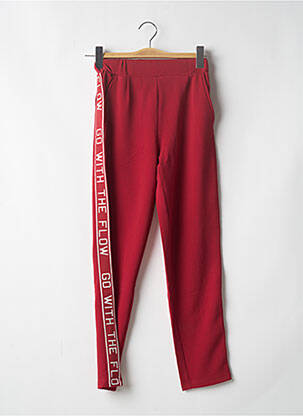 Pantalon drept roșu BECKARO fată