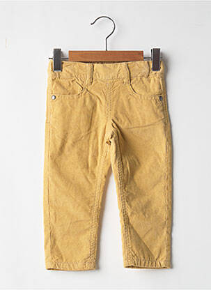 Jegging țesătură catifea talie elastică galben 3 POMMES fată
