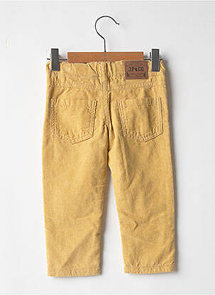 Jegging țesătură catifea talie elastică galben 3 POMMES fată