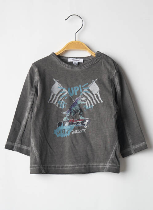 Tricou gri 3 POMMES băiat