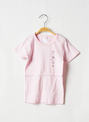 Tricou croială cambrată mâneci scurte roz ABSORBA fată