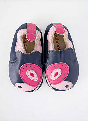 Papuci/Pantofi de casă albastru CATIMINI fată