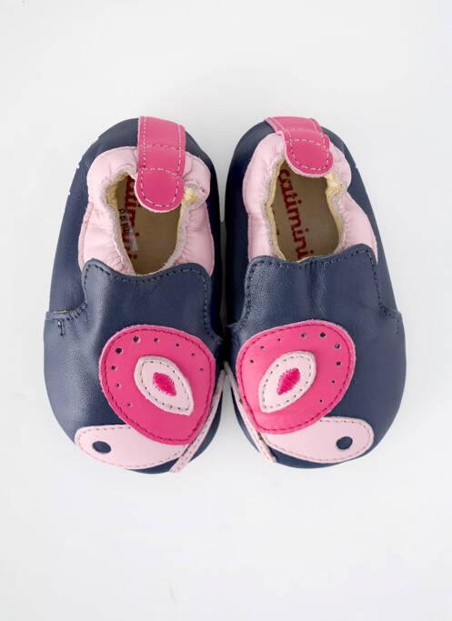 Papuci/Pantofi de casă albastru CATIMINI fată