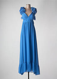 Rochie lungă mâneci scurte mâneci scurte albastru ARGGIDO femme